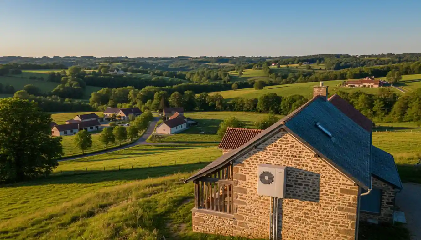 Maison moderne équipée d'une pompe à chaleur en Haute-Vienne